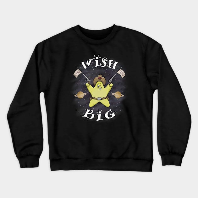 Shooting Star Wish Big Crewneck Sweatshirt by FrontalLobe